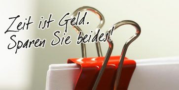 Zeit ist Geld. Sparen Sie beides!